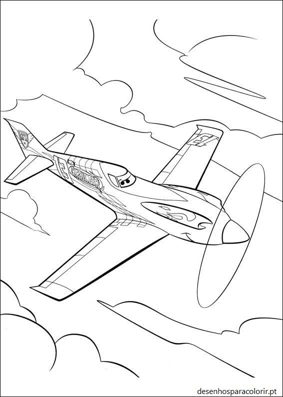 Aviões grátis para colorir 06